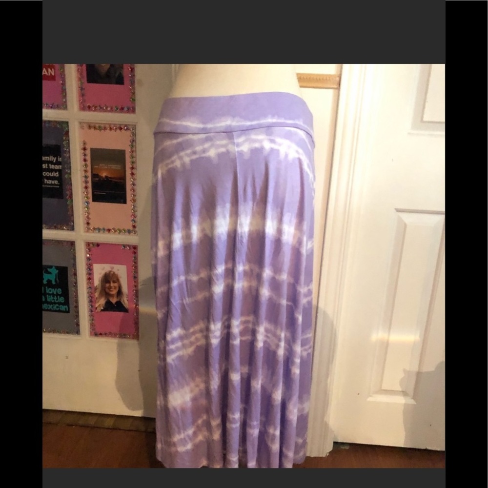 BWT Tie Dye Long Skirt in Purple and Orange